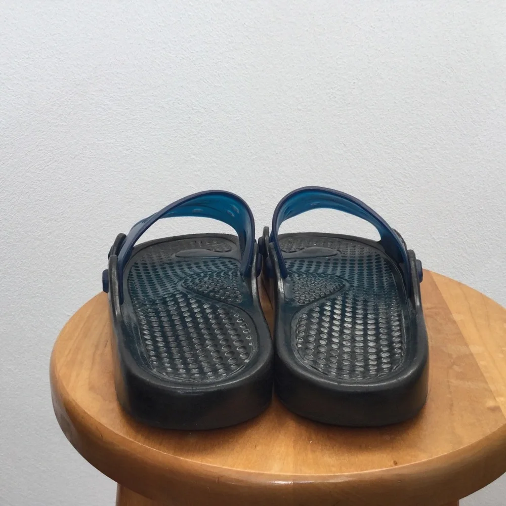 Black, Blue Speedo Poolside Slip On Slide Sandals Men's 11 Summer Beach